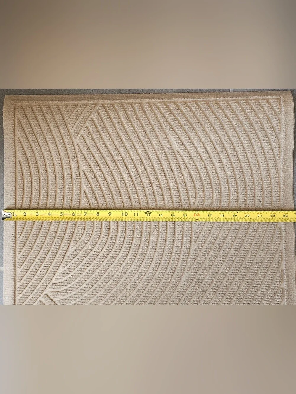 Beige Textured Runner Bath Mat – Neutral Home Bath